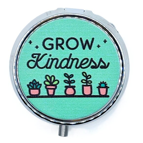 Inspirational Grow Kindness Plants Multi Compartment Purse Travel Pill Box - Picture 1 of 2